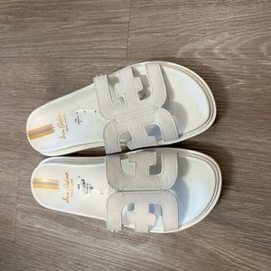 White Sam Edelman sandals